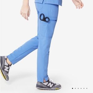 Figs ceil blue XS petite Yola skinny scrub pant